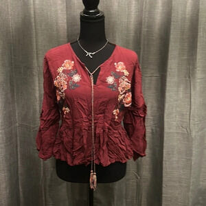 Red Chelsea & Violet Blouse
